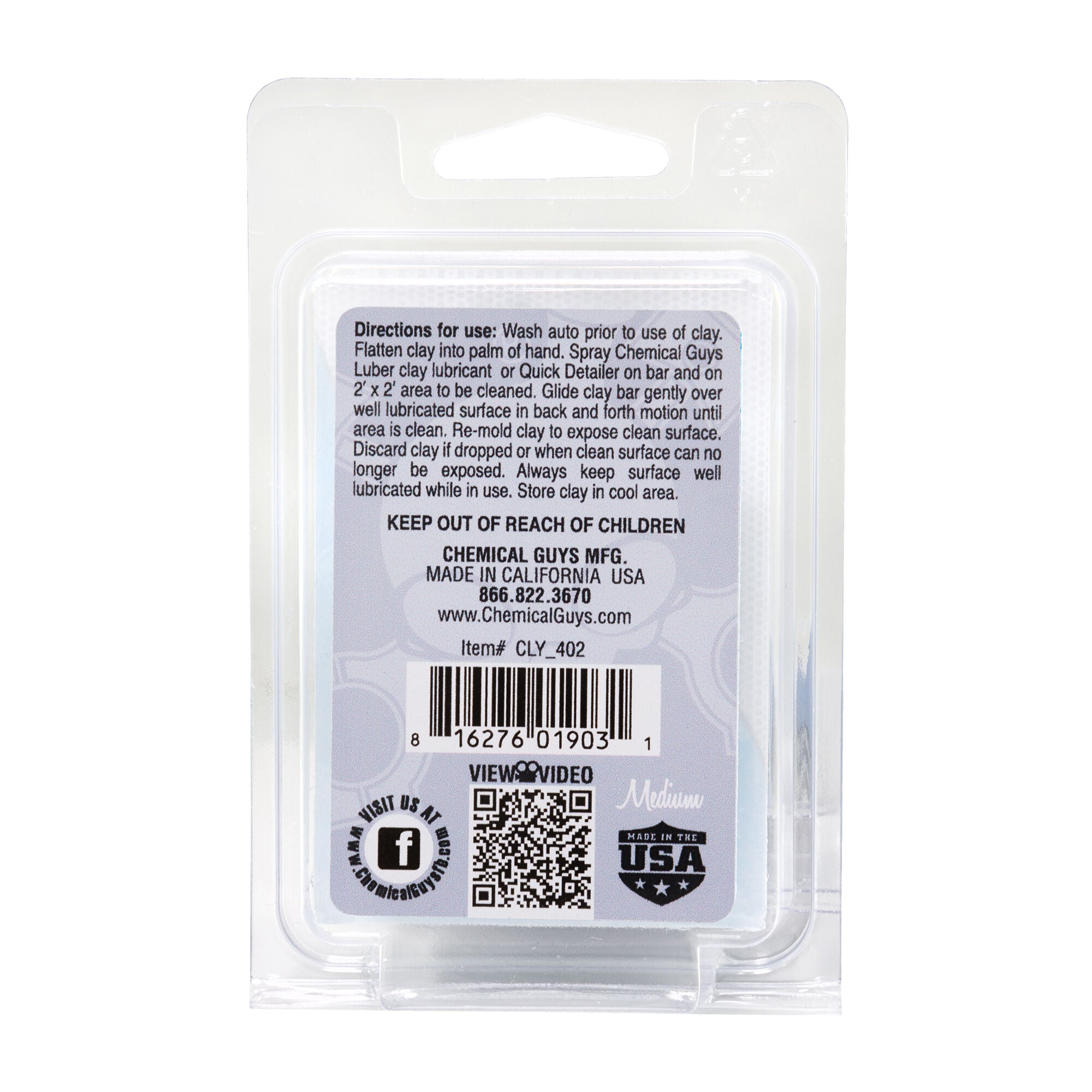 chemical-guys-medium-duty-clay-bar-barre-d-argile-grain-moyen image 8