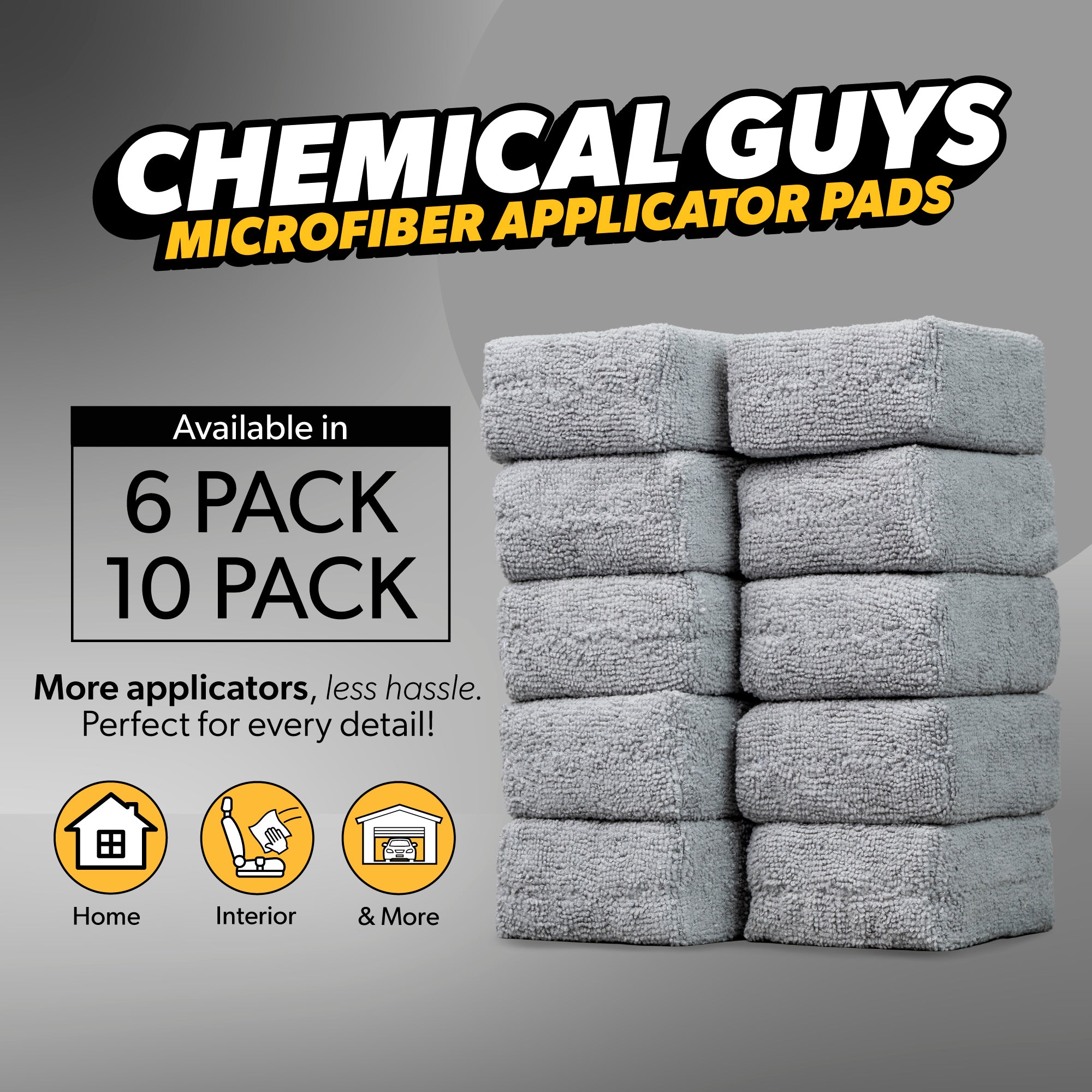 chemical-guys-spreadlogic-applicateur-microfibre-6-pack-cire image 2