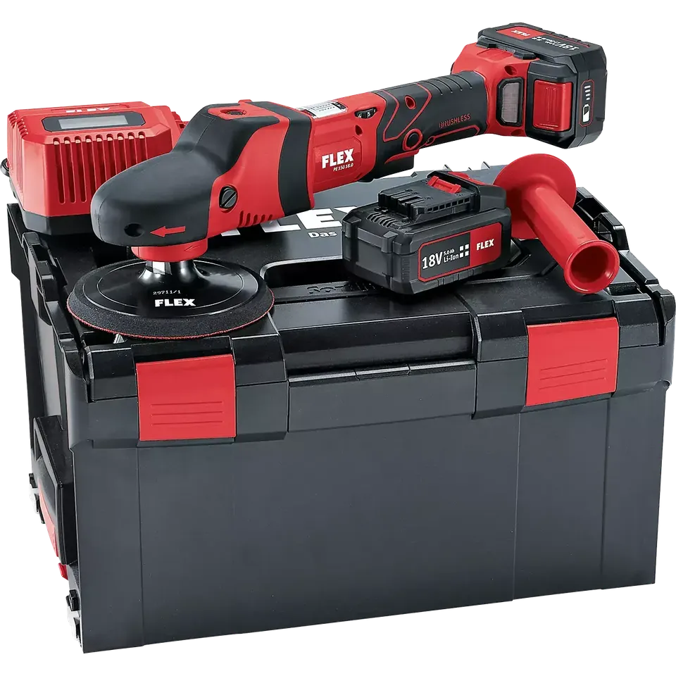 flex-pe-150-18-0-ec-polisseuse-rotative-sans-fil-18v-kit image 1