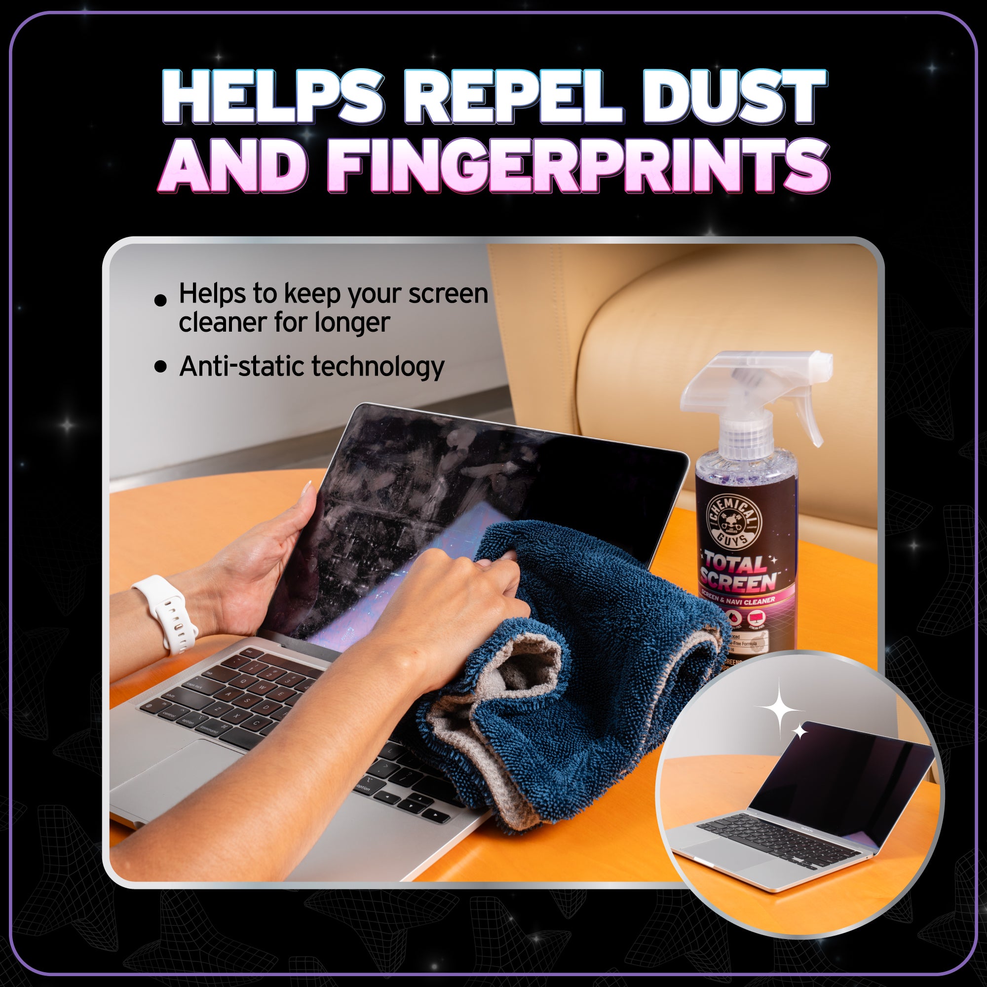 chemical-guys-total-screen-nettoyant-cran-auto-microfibre image 8