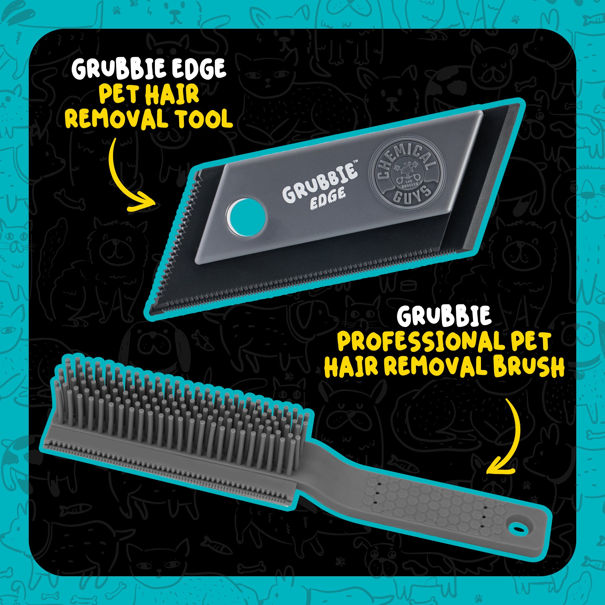 chemical-guys-grubbie-pet-hair-brosse-poils-animaux-auto image 2