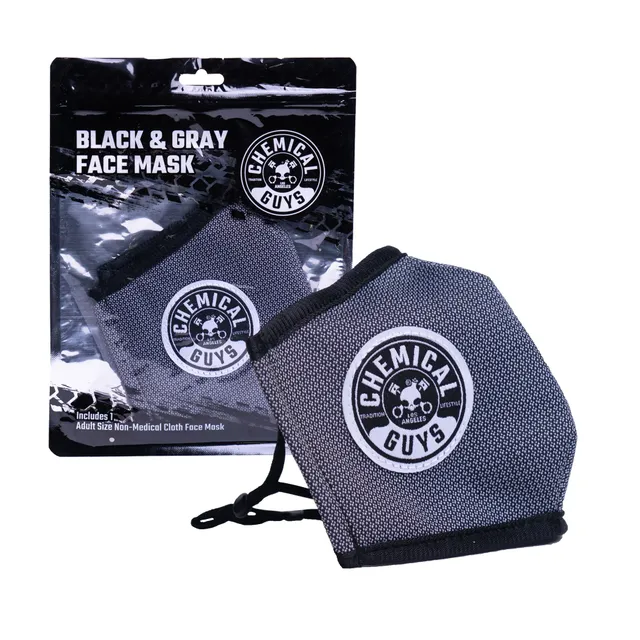 chemical-guys-masque-tissu-noir-et-gris-lavable image 1