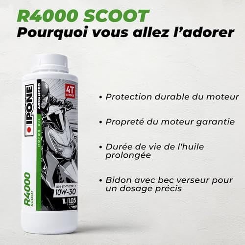 ipone-r4000-scoot-huile-scooter-4t-10w30-1l-semi-synth-se image 8