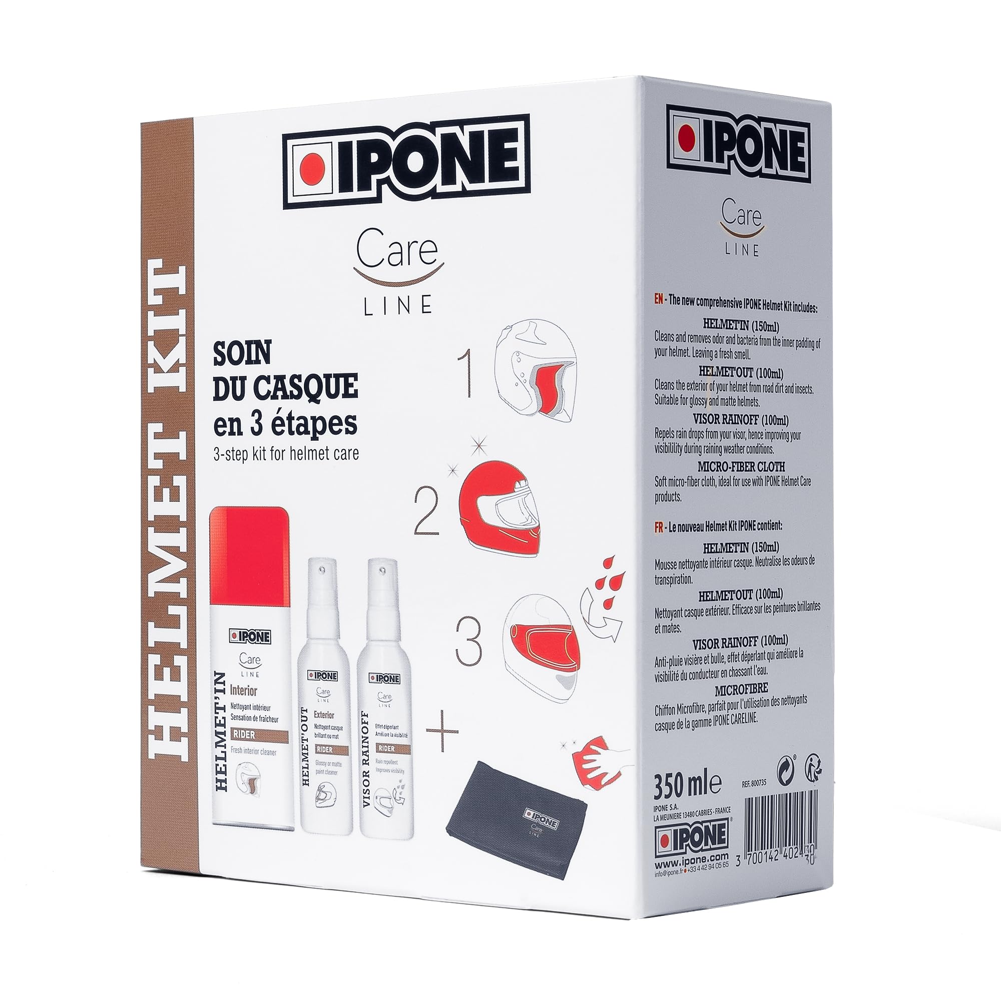 ipone-helmet-kit-pack-entretien-casque-moto-anti-pluie image 1