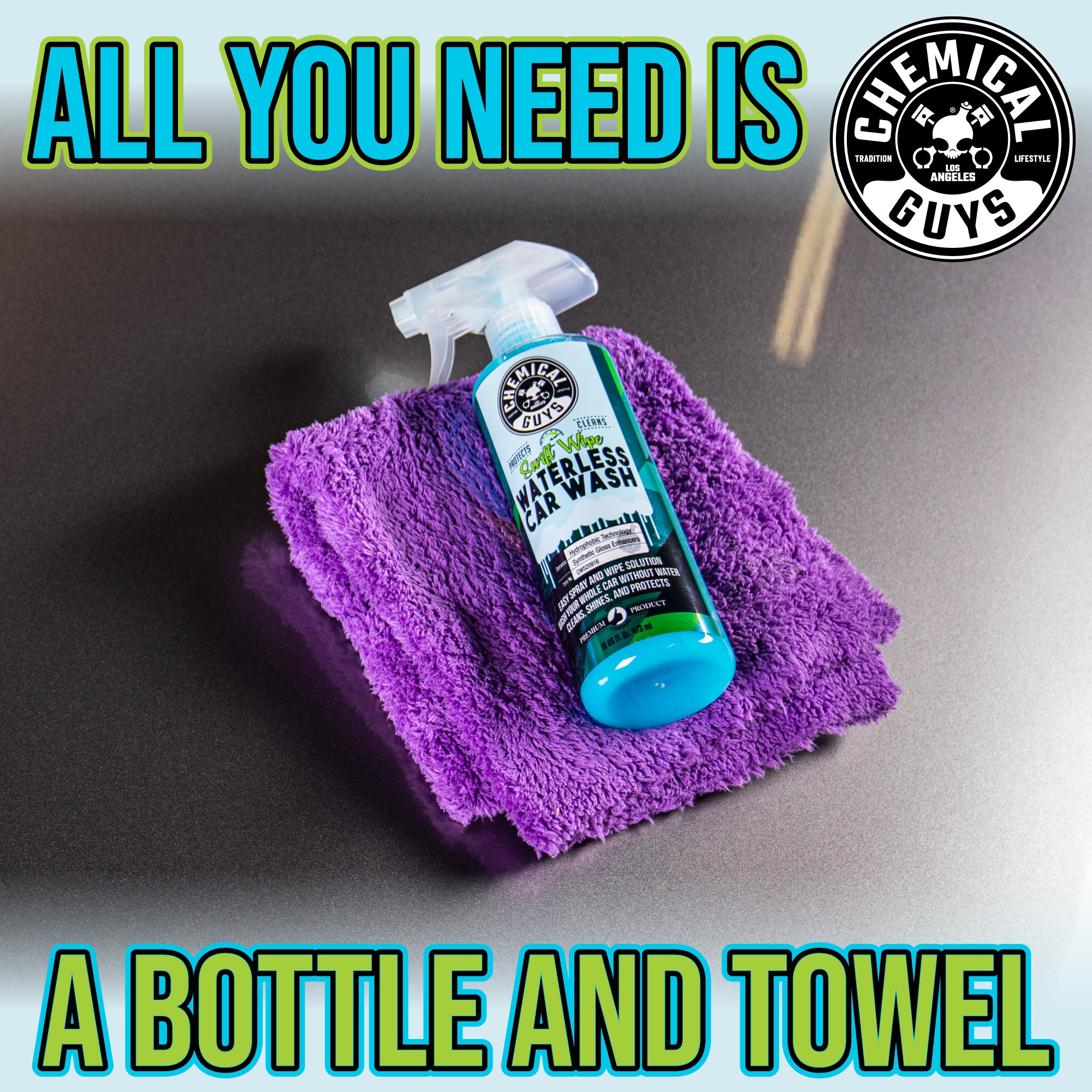 chemical-guys-swift-wipe-lavage-sans-eau-spray-16-oz-classic image 3