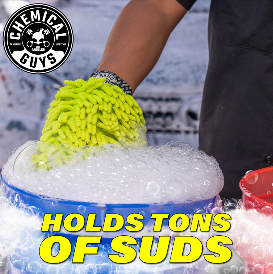 chemical-guys-chenille-wash-mitt-gant-lavage-vert image 3