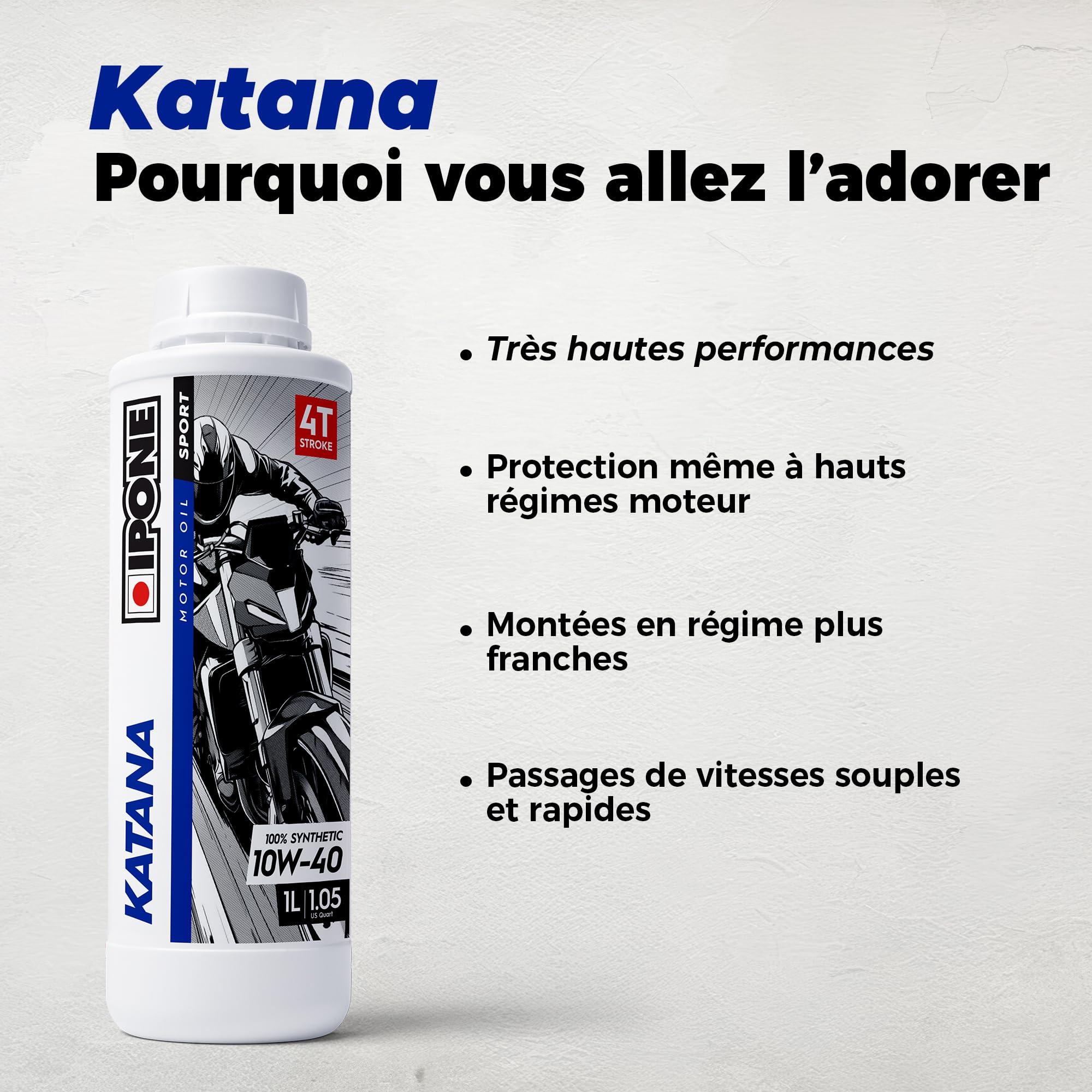 ipone-katana-huile-moto-4t-10w40-4l-100-synth-tique image 2