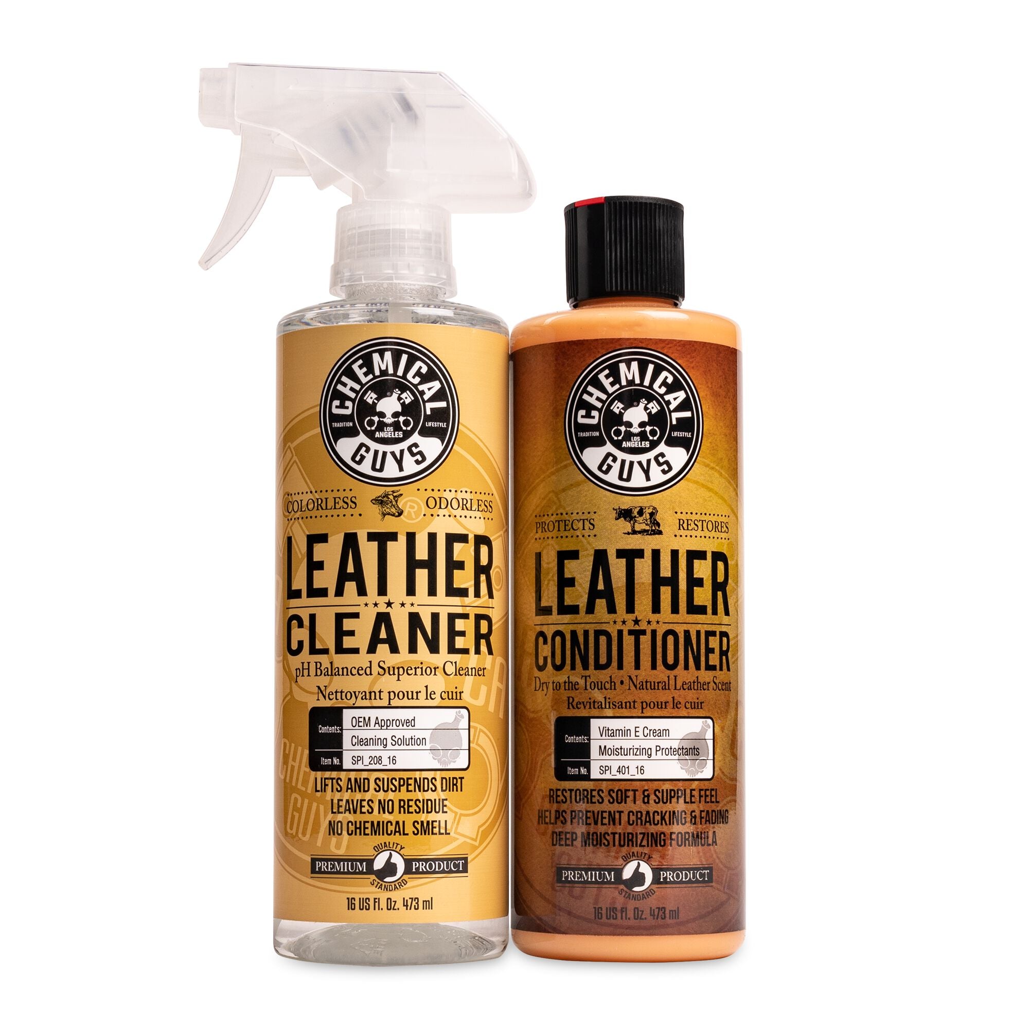 chemical-guys-leather-care-kit-cuir-voiture-16-oz-4-oz image 1
