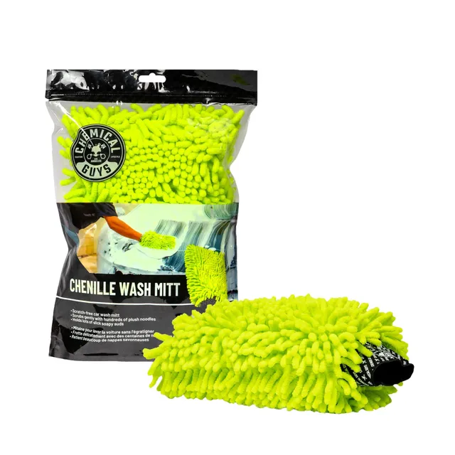 chemical-guys-chenille-wash-mitt-gant-lavage-vert image 1