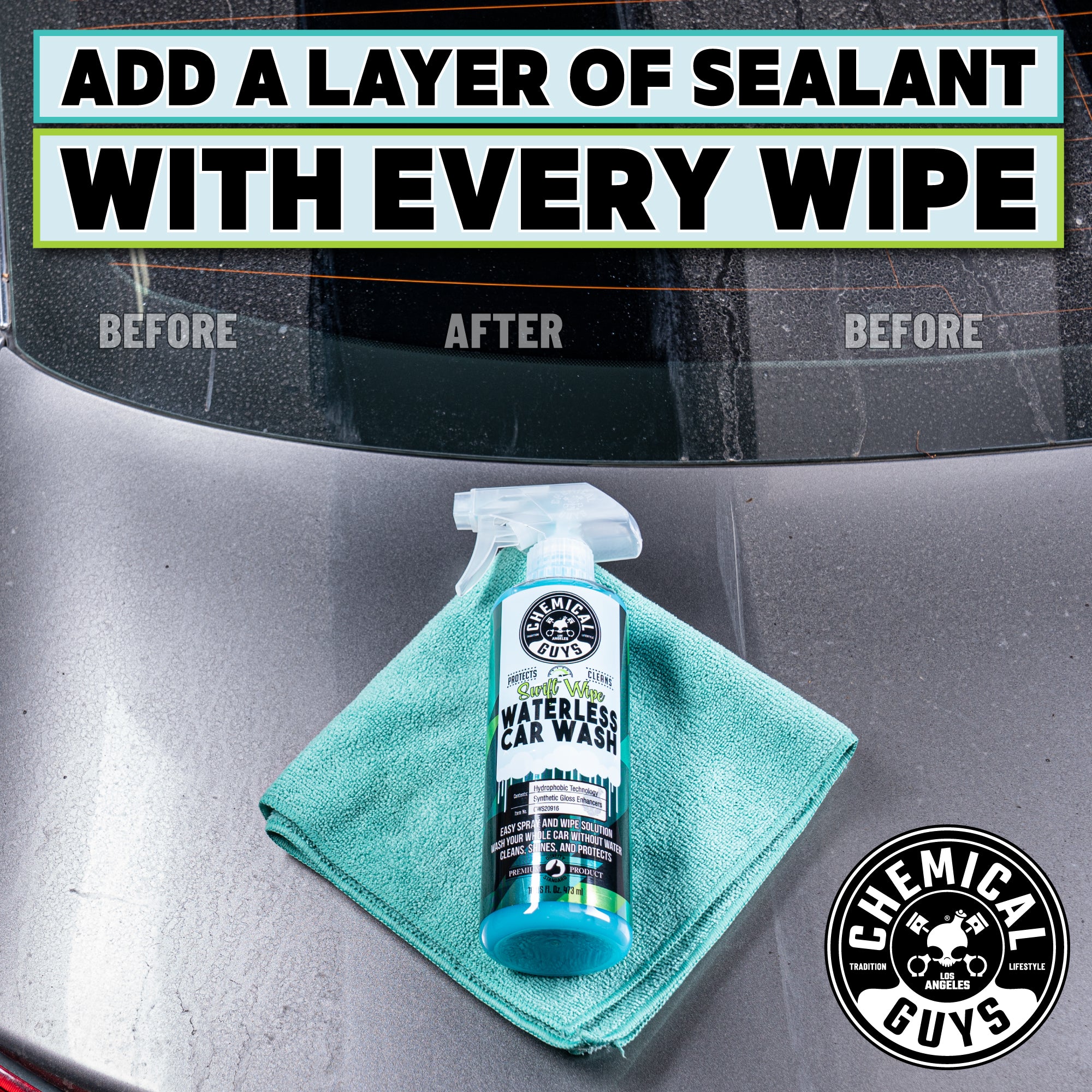 chemical-guys-swift-wipe-lavage-sans-eau-spray-16-oz-classic image 5