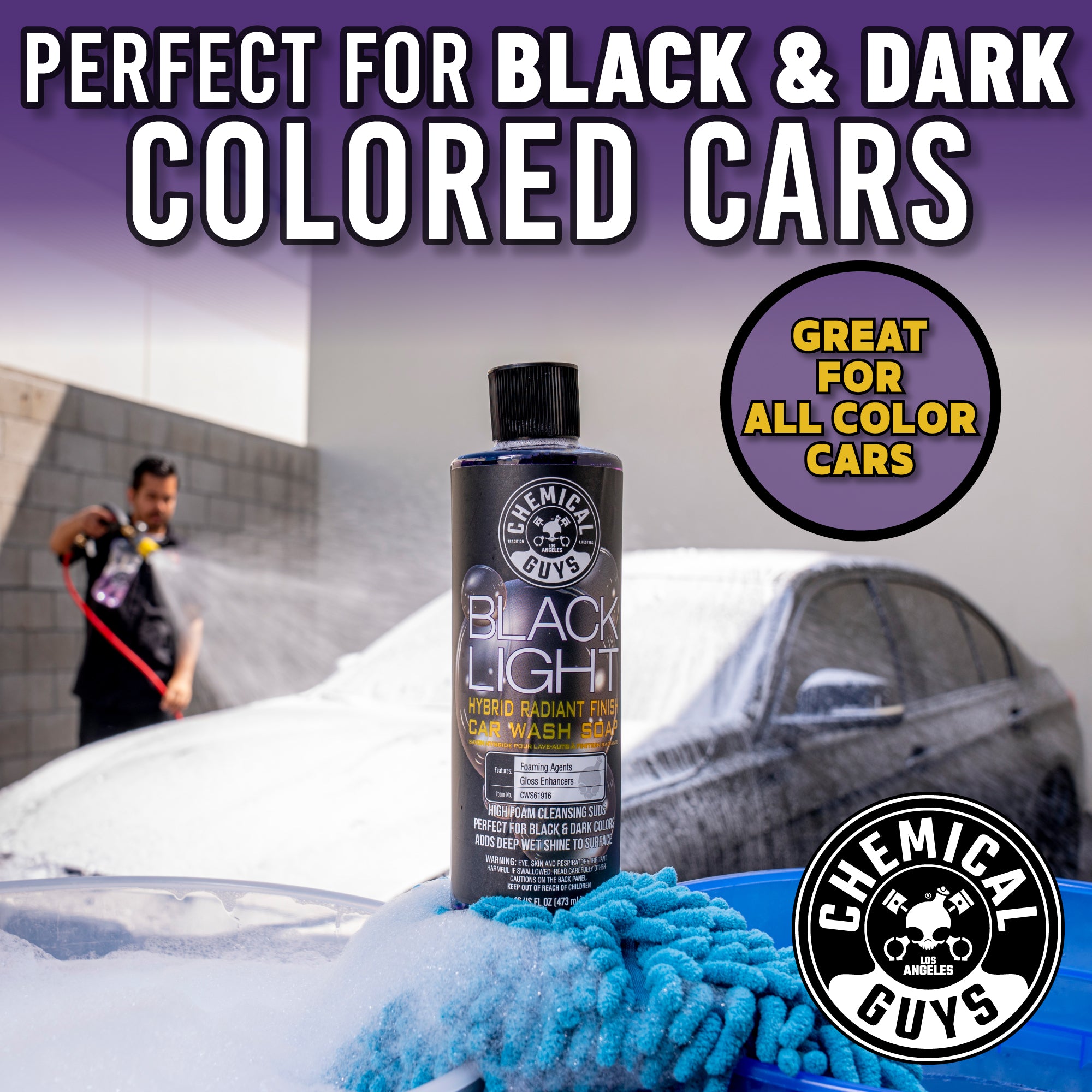 chemical-guys-black-light-shampoing-voiture-noire-16-oz-brillance image 8