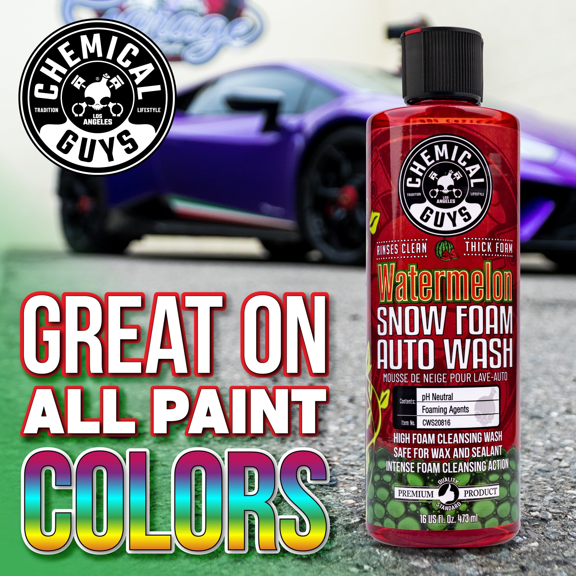 chemical-guys-watermelon-shampoing-auto-past-que-473-ml image 5
