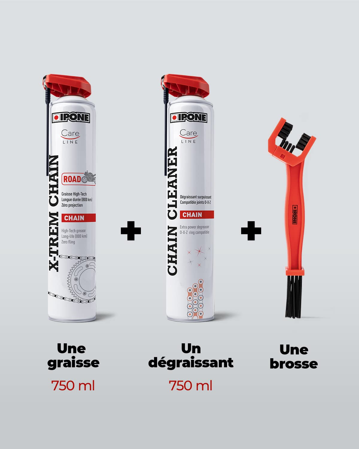 ipone-road-chain-care-pack-cha-ne-2x750-ml-brosse-route image 3
