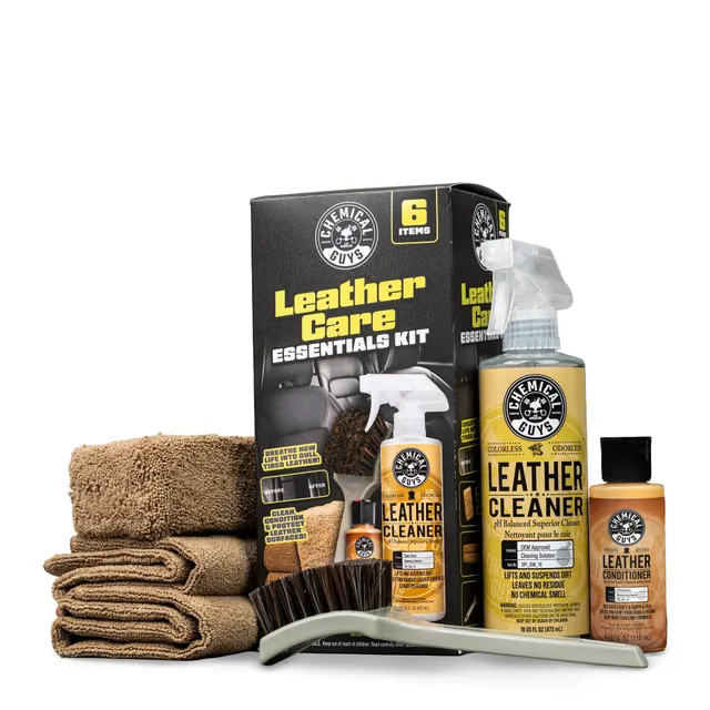 chemical-guys-leather-kit-soin-cuir-nettoyant-brosse image 1