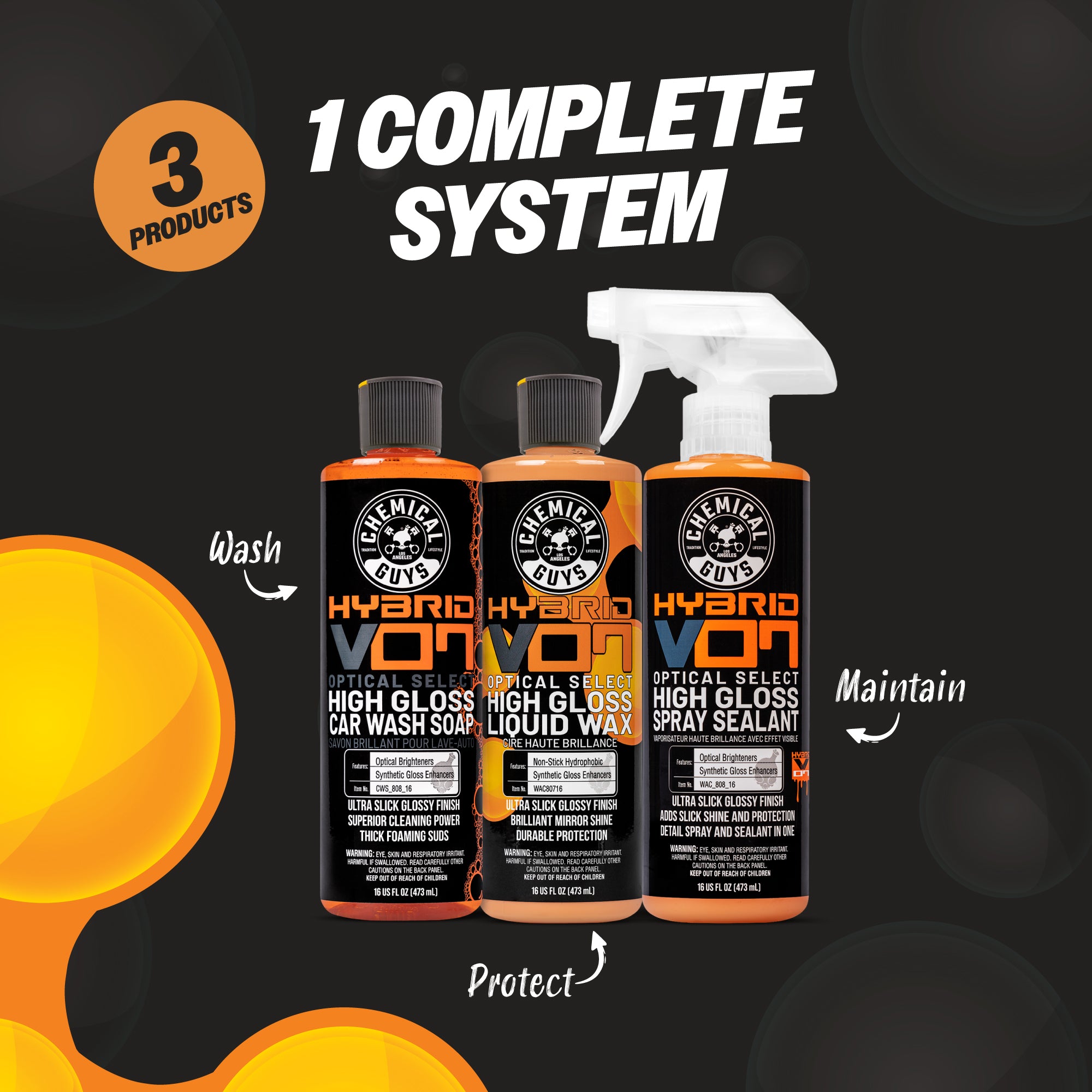 chemical-guys-hybrid-v07-kit-lavage-auto-cire-sealant-bundle image 2