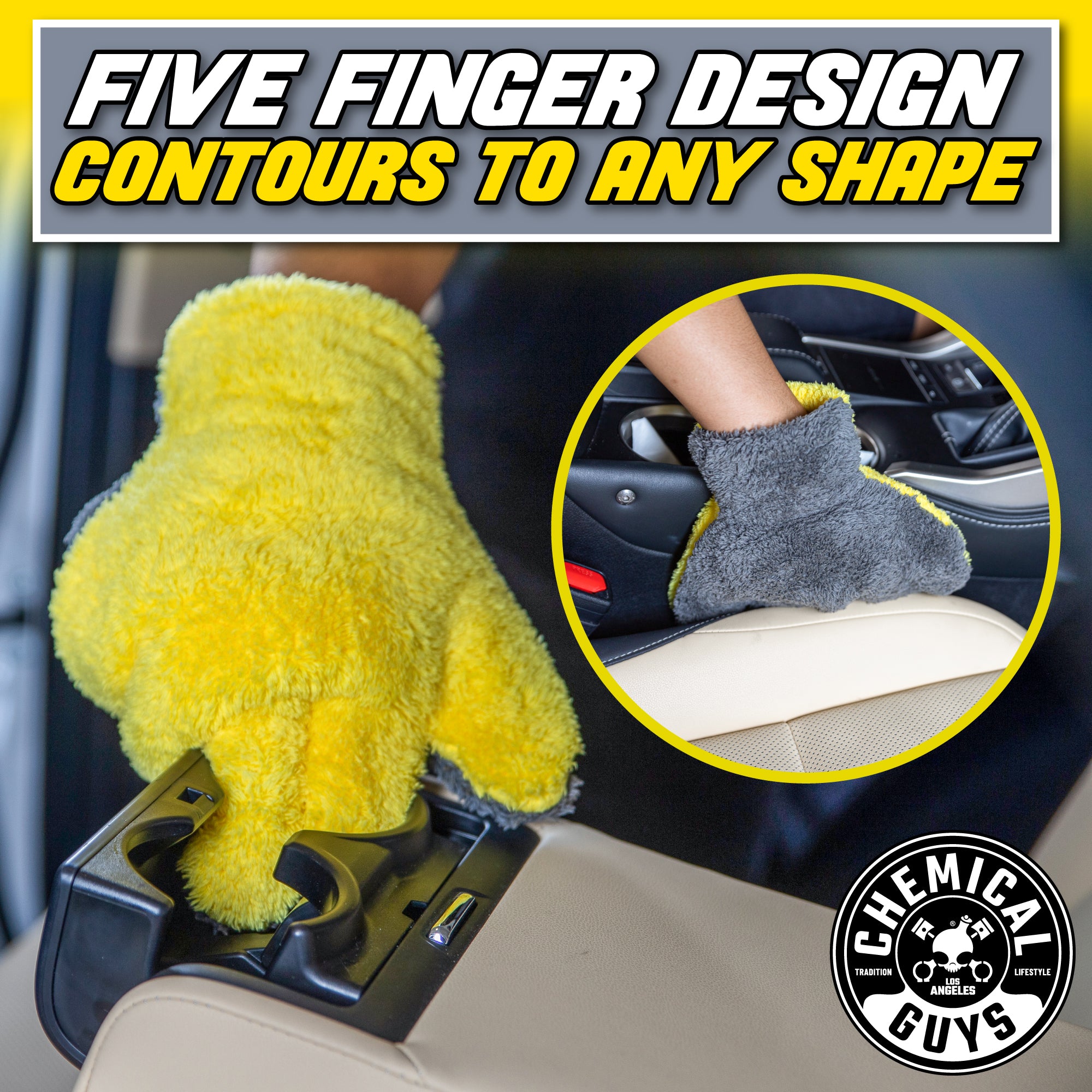 chemical-guys-the-stranger-gant-lavage-auto-5-doigts-microfibre image 3