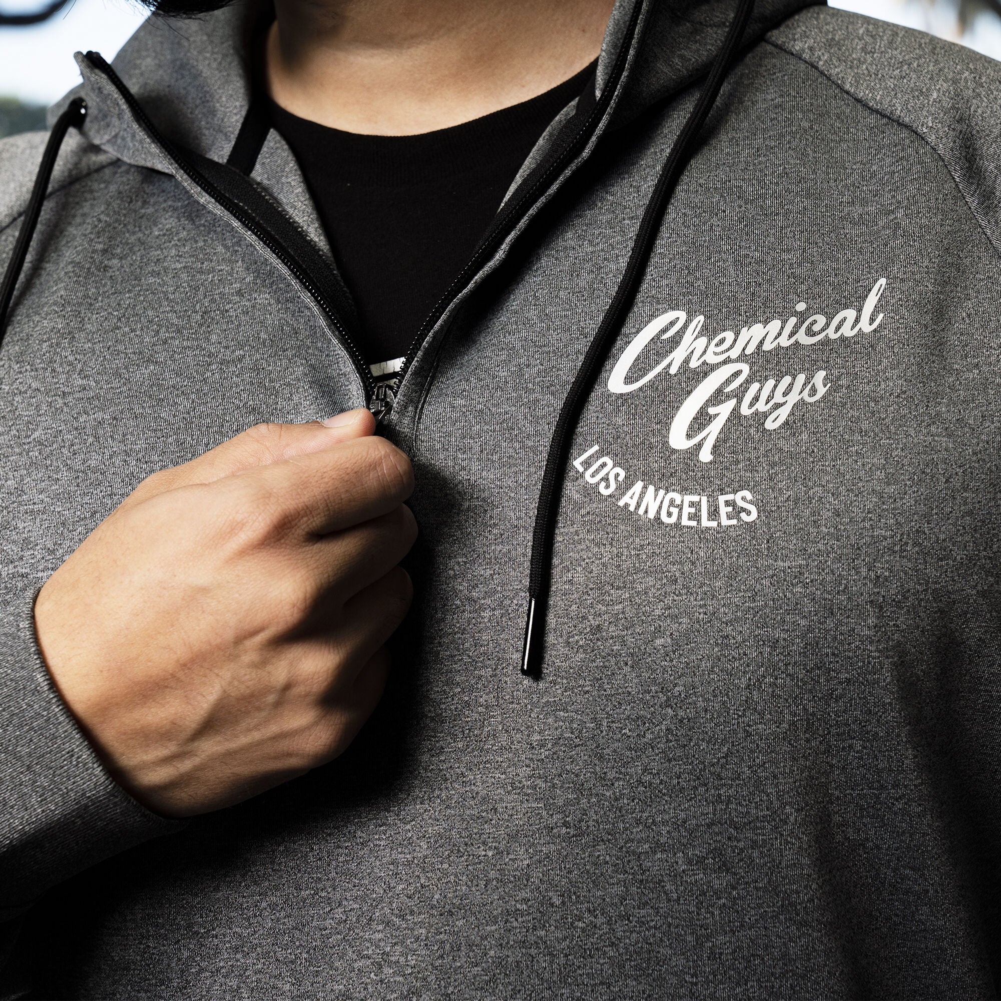chemical-guys-quarter-zip-drip-sweat-capuche-noir image 3