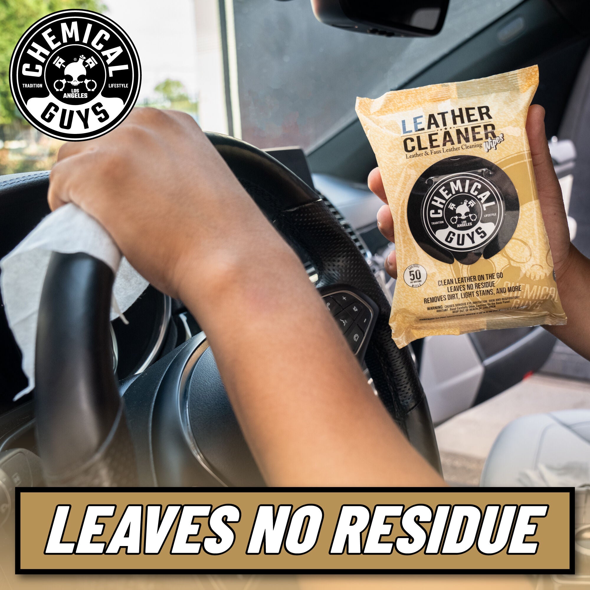 chemical-guys-leather-cleaner-lingettes-cuir-voiture-nettoyant image 8