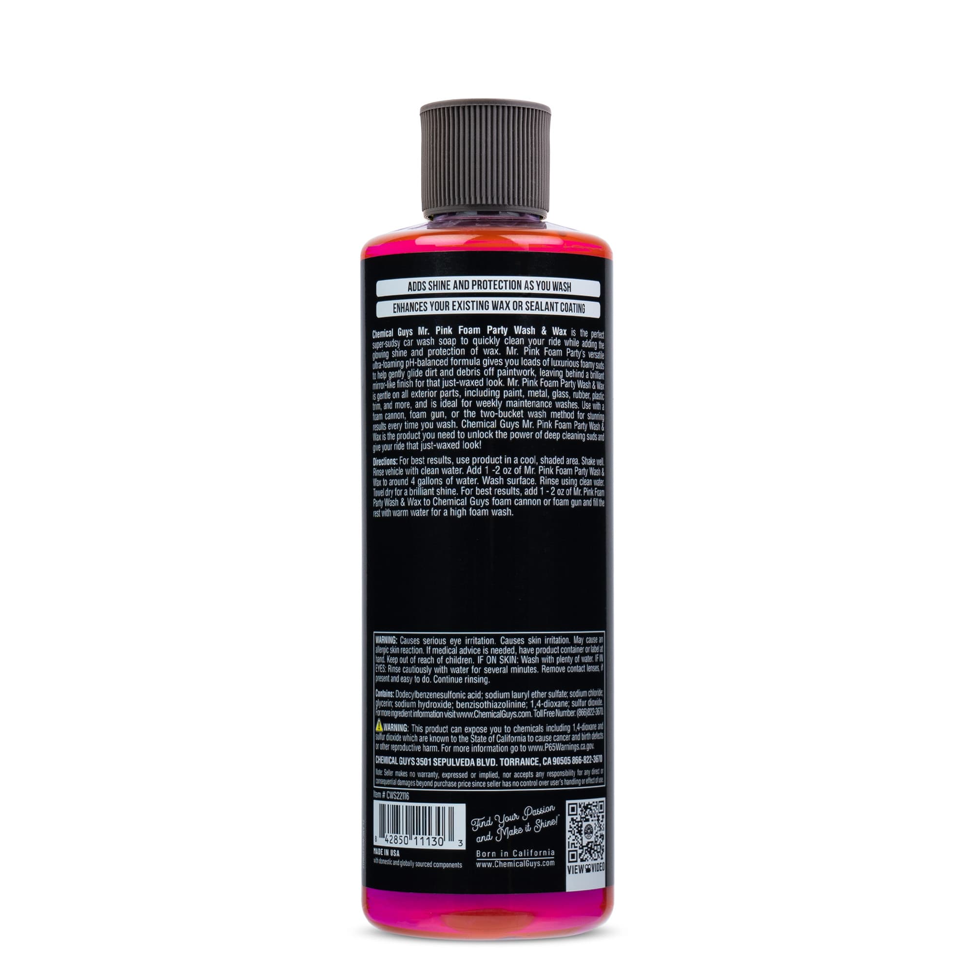 chemical-guys-mr-pink-foam-party-shampoing-auto-mousse-cire-16-oz image 8