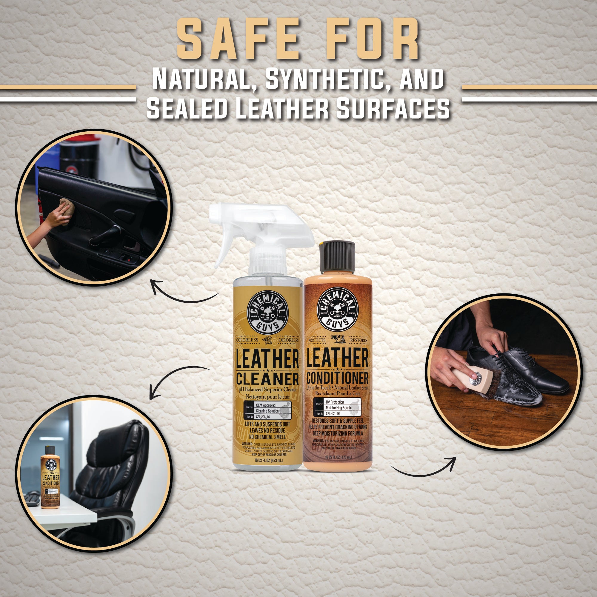 chemical-guys-leather-care-kit-cuir-voiture-16-oz-4-oz image 6