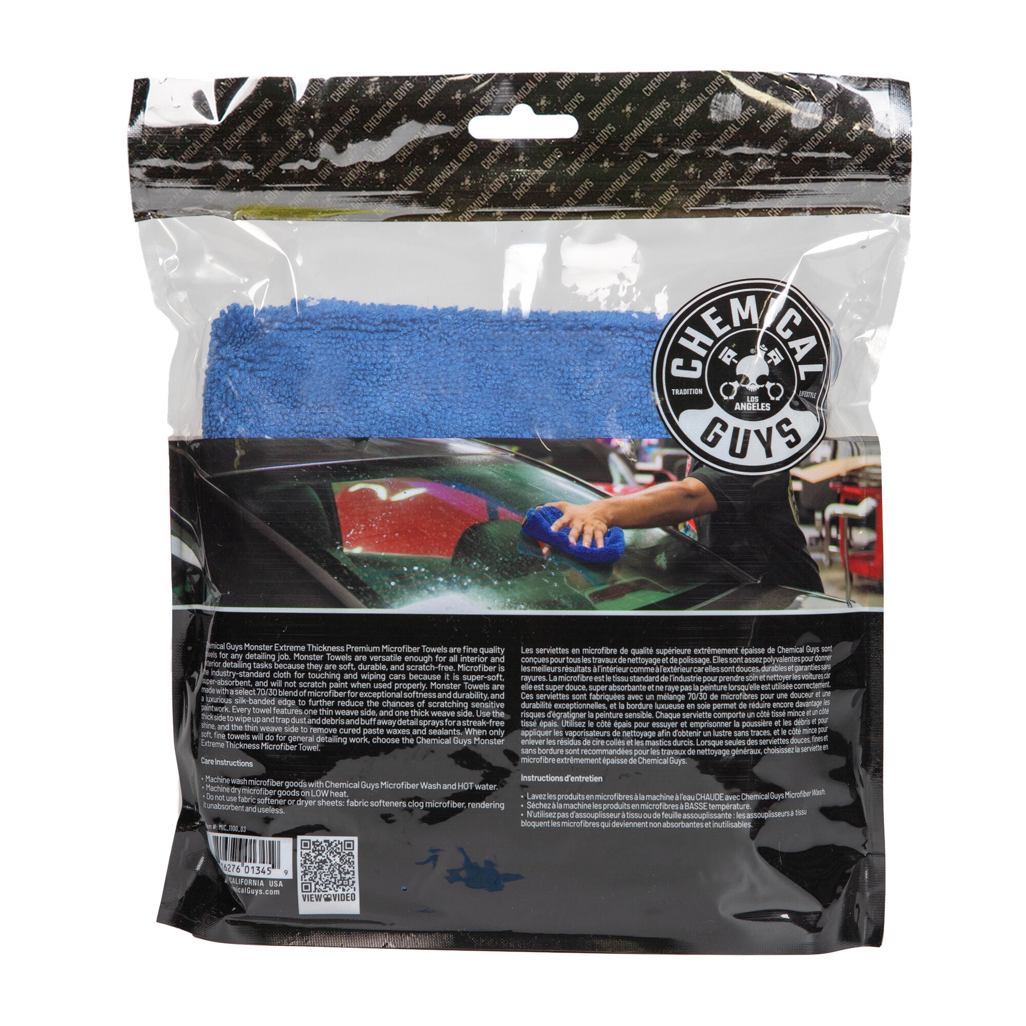 chemical-guys-monster-serviette-microfibre-auto-16x16-lot-3-paisse image 3