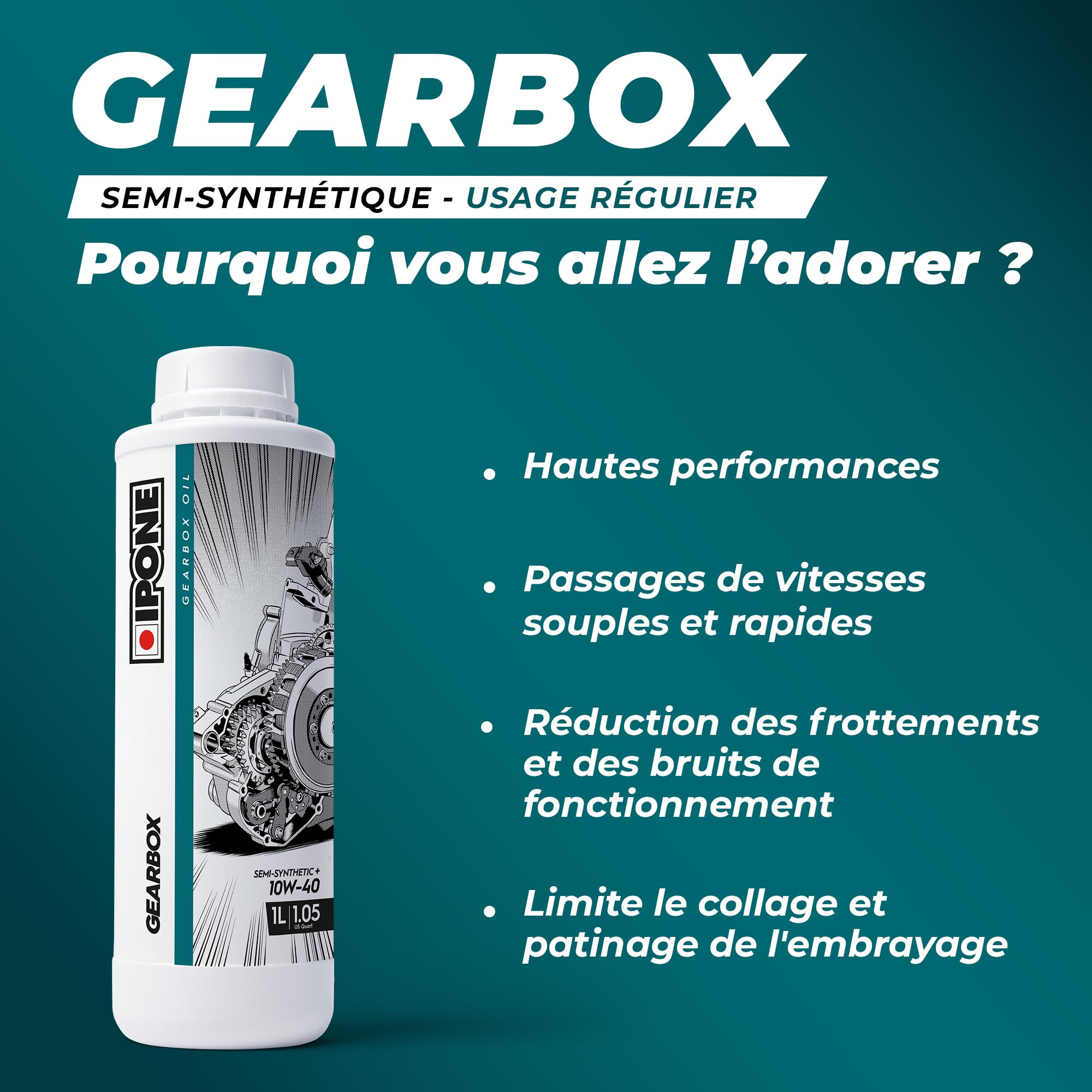 ipone-gearbox-huile-bo-te-vitesse-moto-2t-1l-semi-synth-tique image 3