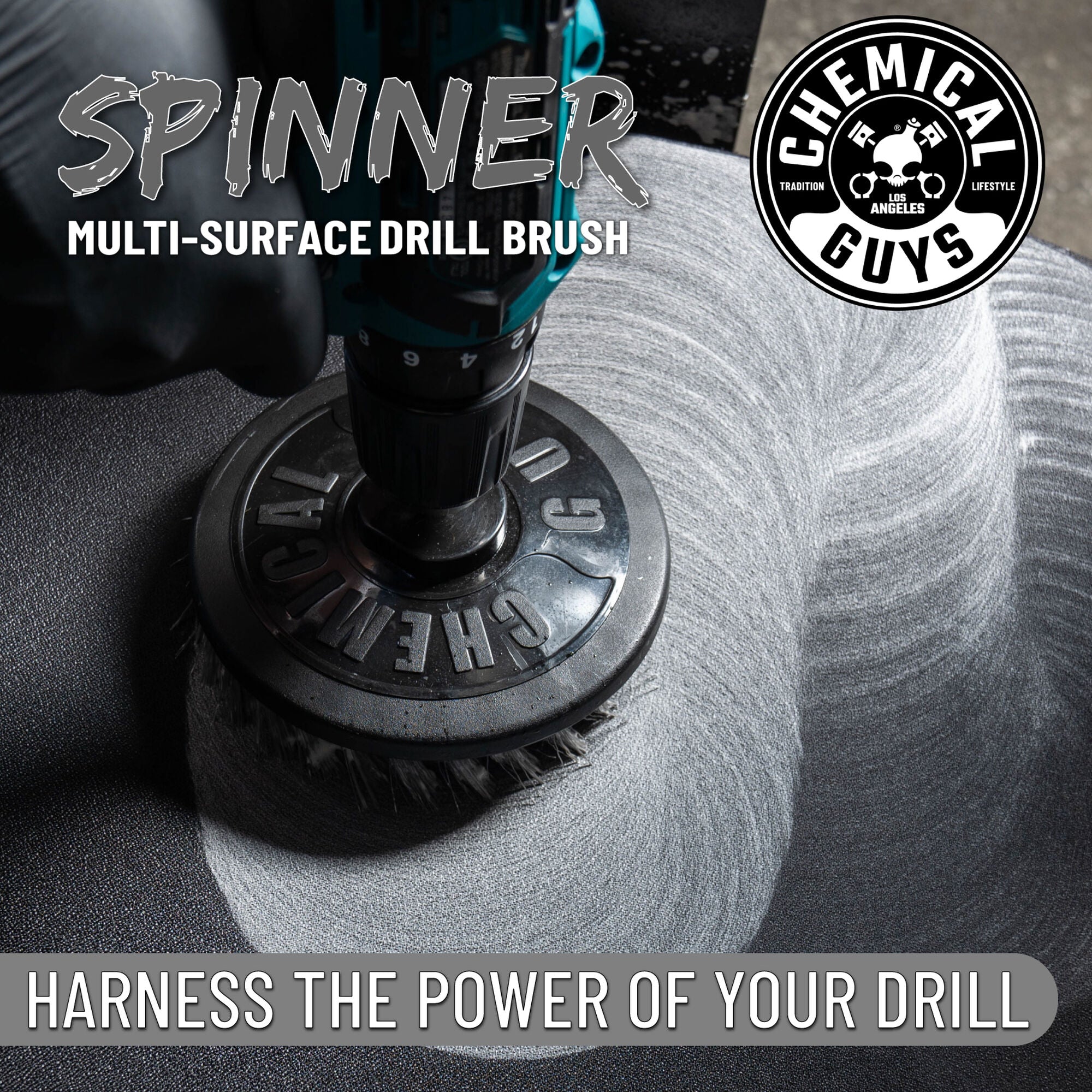 chemical-guys-interior-brushes-spinner-brosse-perceuse-tissu-extra-douce image 5
