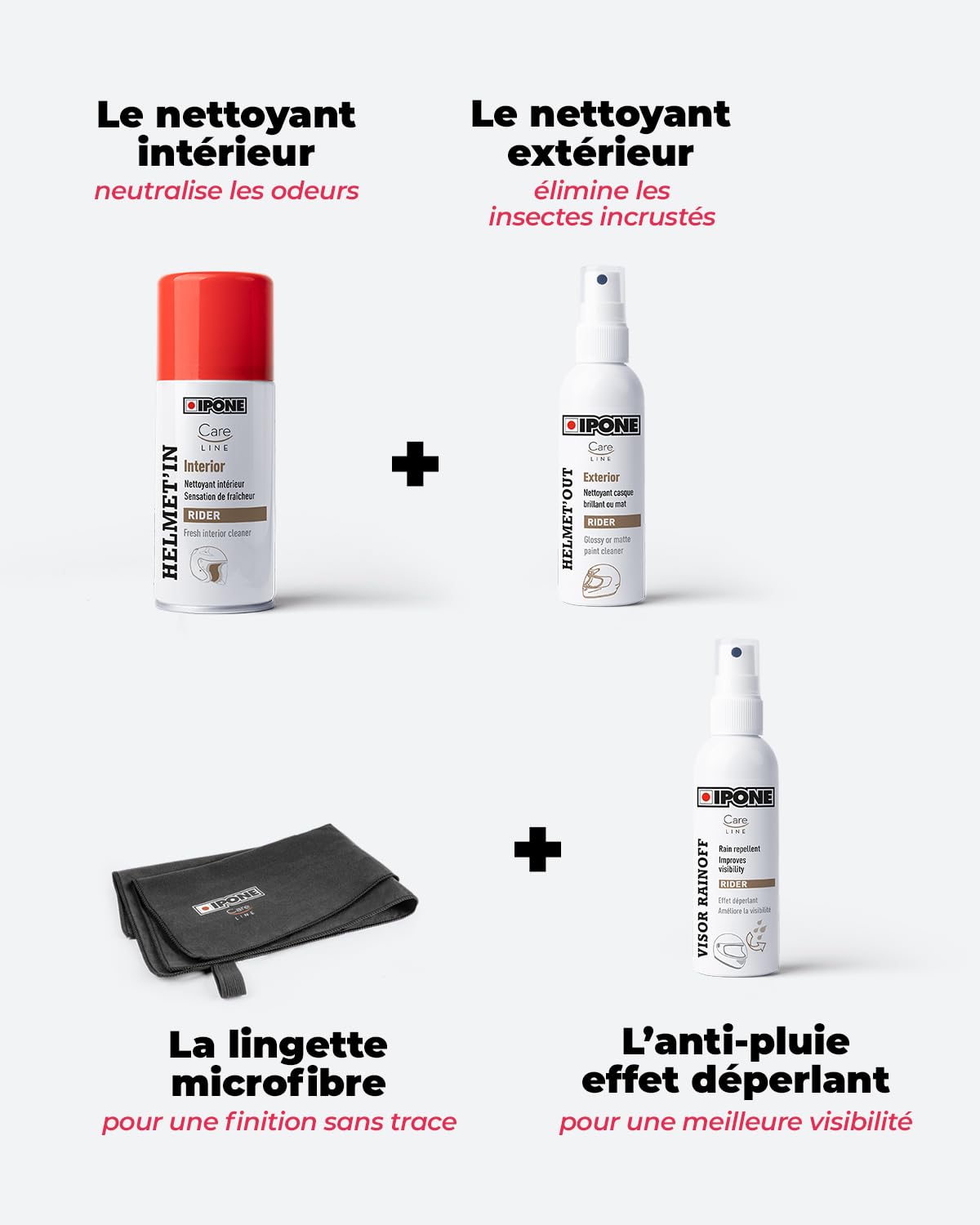 ipone-helmet-kit-pack-entretien-casque-moto-anti-pluie image 2