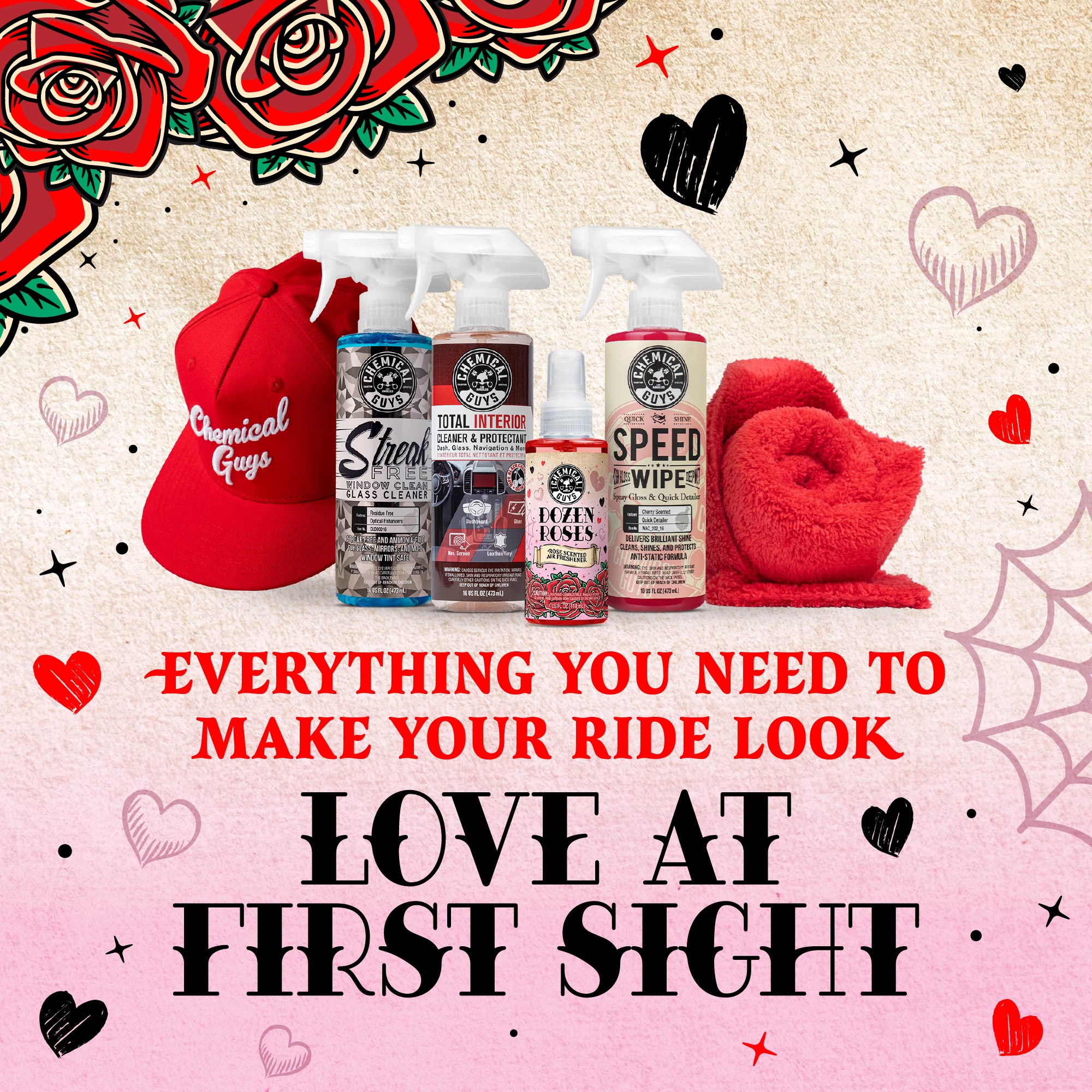 chemical-guys-dozen-roses-kit-entretien-auto-rose image 2