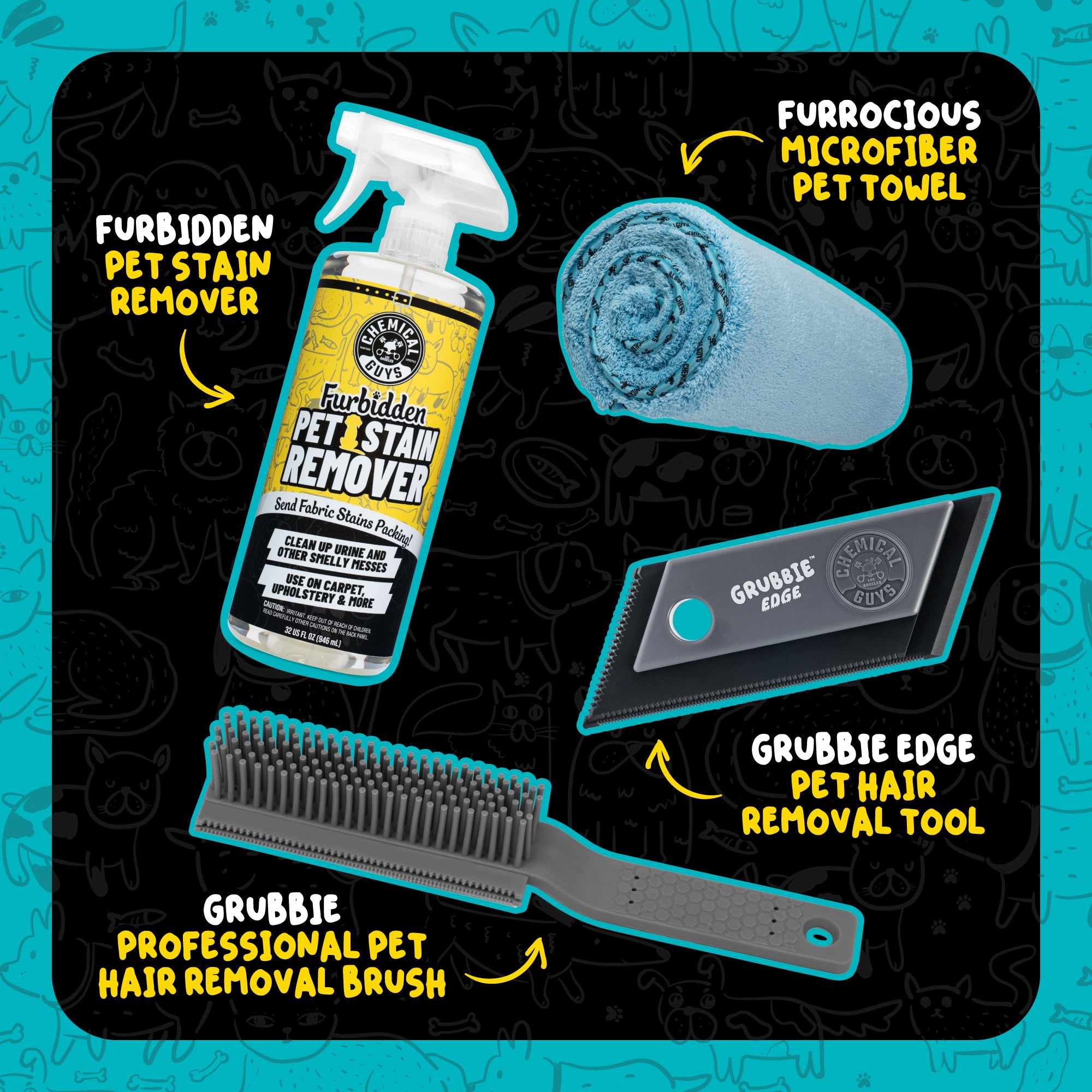chemical-guys-interior-pet-mess-kit-poils-animaux-voiture-enzyme image 4