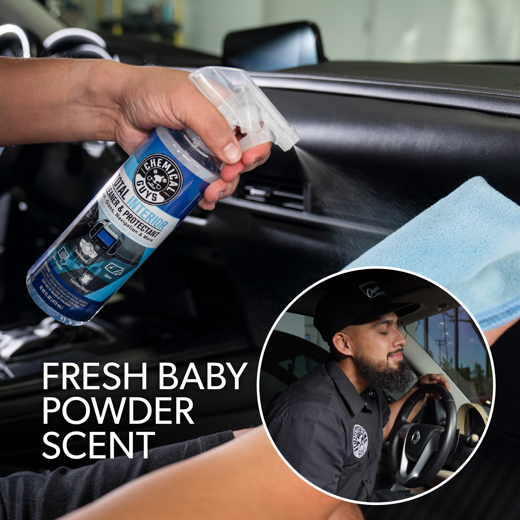 chemical-guys-total-interior-spray-habitacle-baby-powder-16-oz image 8