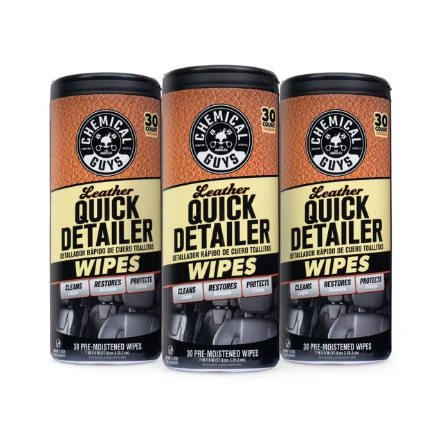 chemical-guys-leather-quick-detailer-lingettes-cuir-3-pack-protection image 1