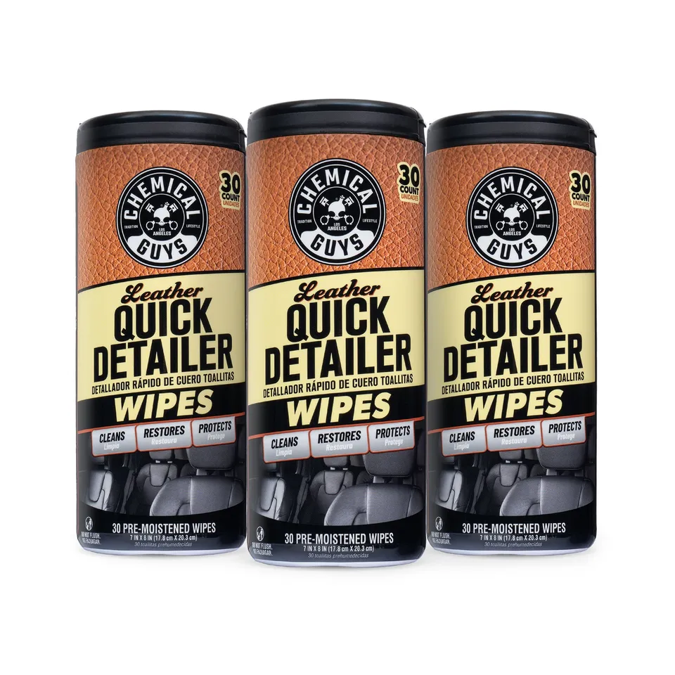 chemical-guys-leather-quick-detailer-lingettes-cuir-3-pack-protection image 1