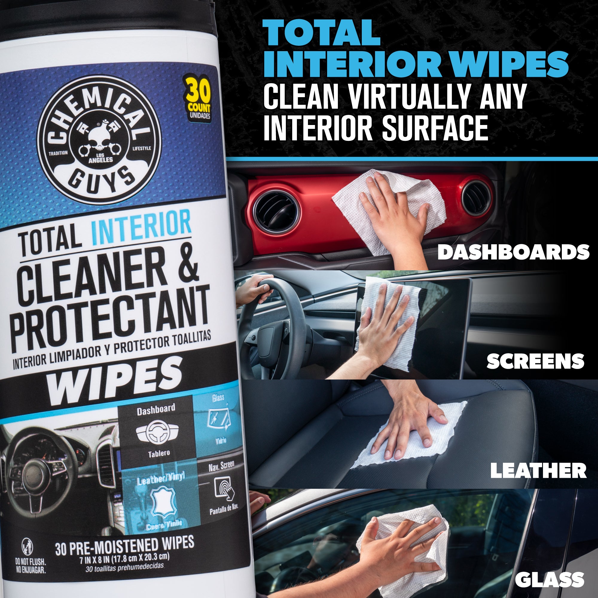 chemical-guys-canister-kit-lingettes-int-rieur-auto-3-en-1 image 4