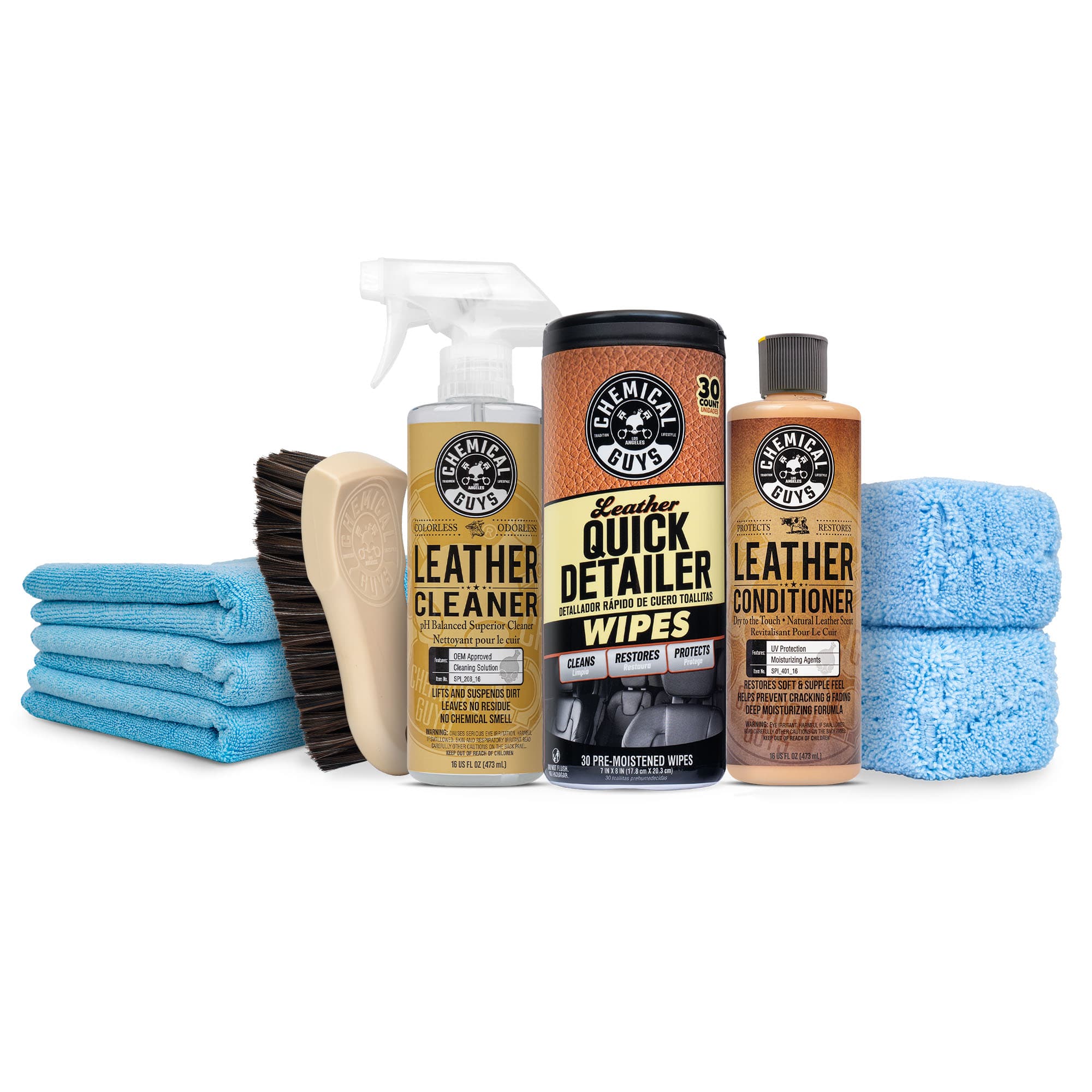 chemical-guys-kits-kit-cuir-voiture-nettoyant-soin-complet image 1