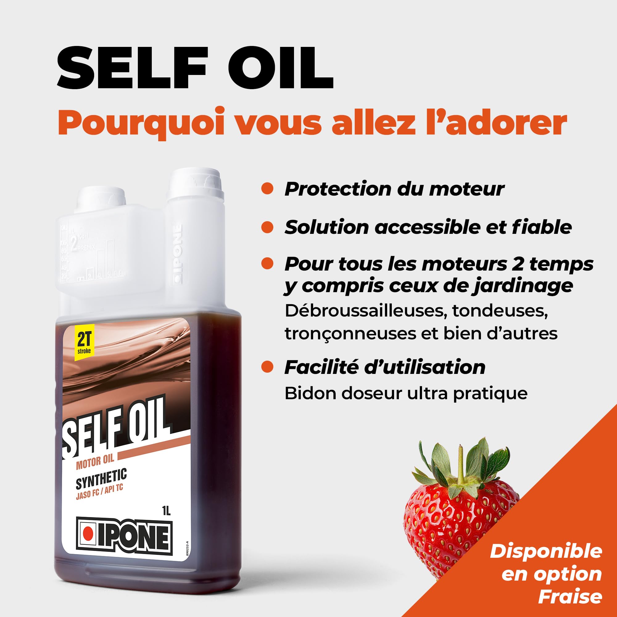 ipone-self-oil-huile-moteur-2-temps-fraise-2-l image 2