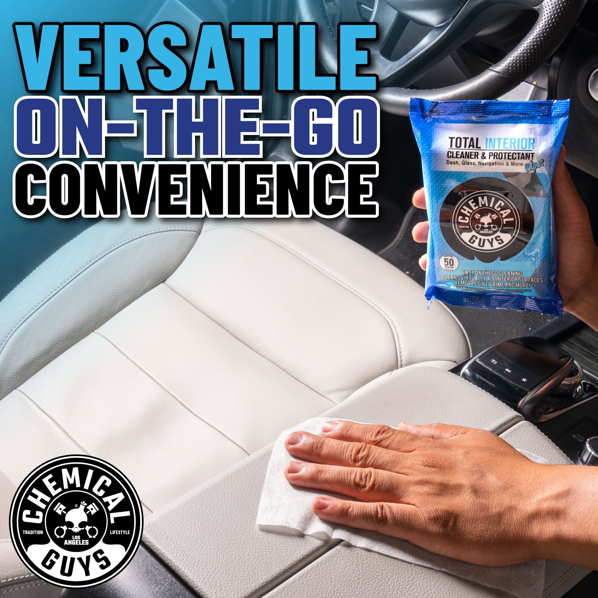chemical-guys-total-interior-cleaner-lingettes-voiture-int-rieur-protection image 2