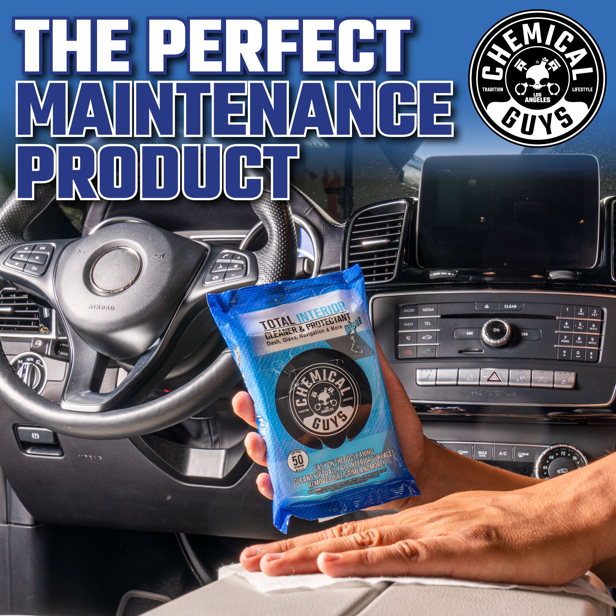 chemical-guys-total-interior-cleaner-lingettes-voiture-int-rieur-protection image 5