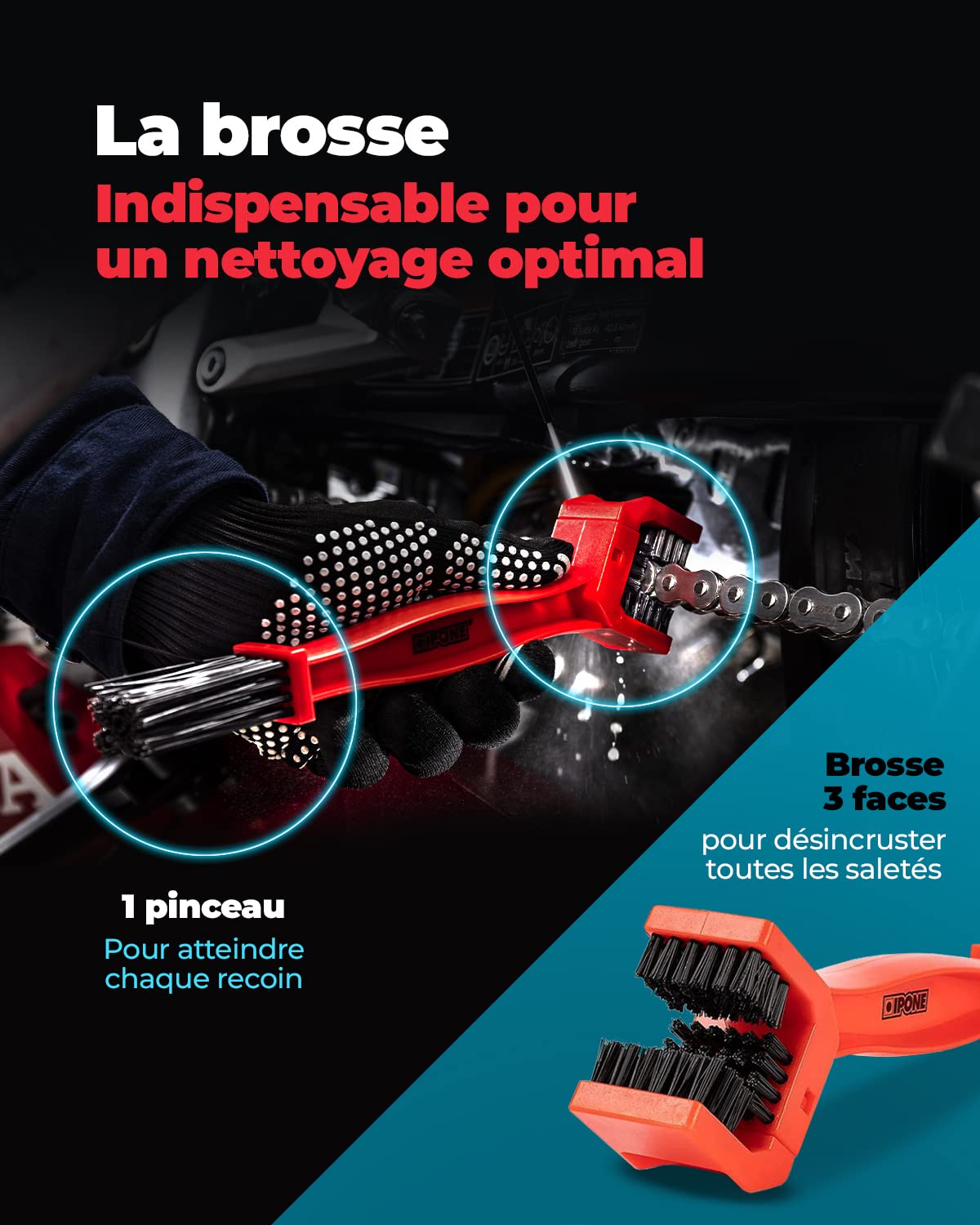 ipone-road-chain-care-pack-cha-ne-2x750-ml-brosse-route image 6